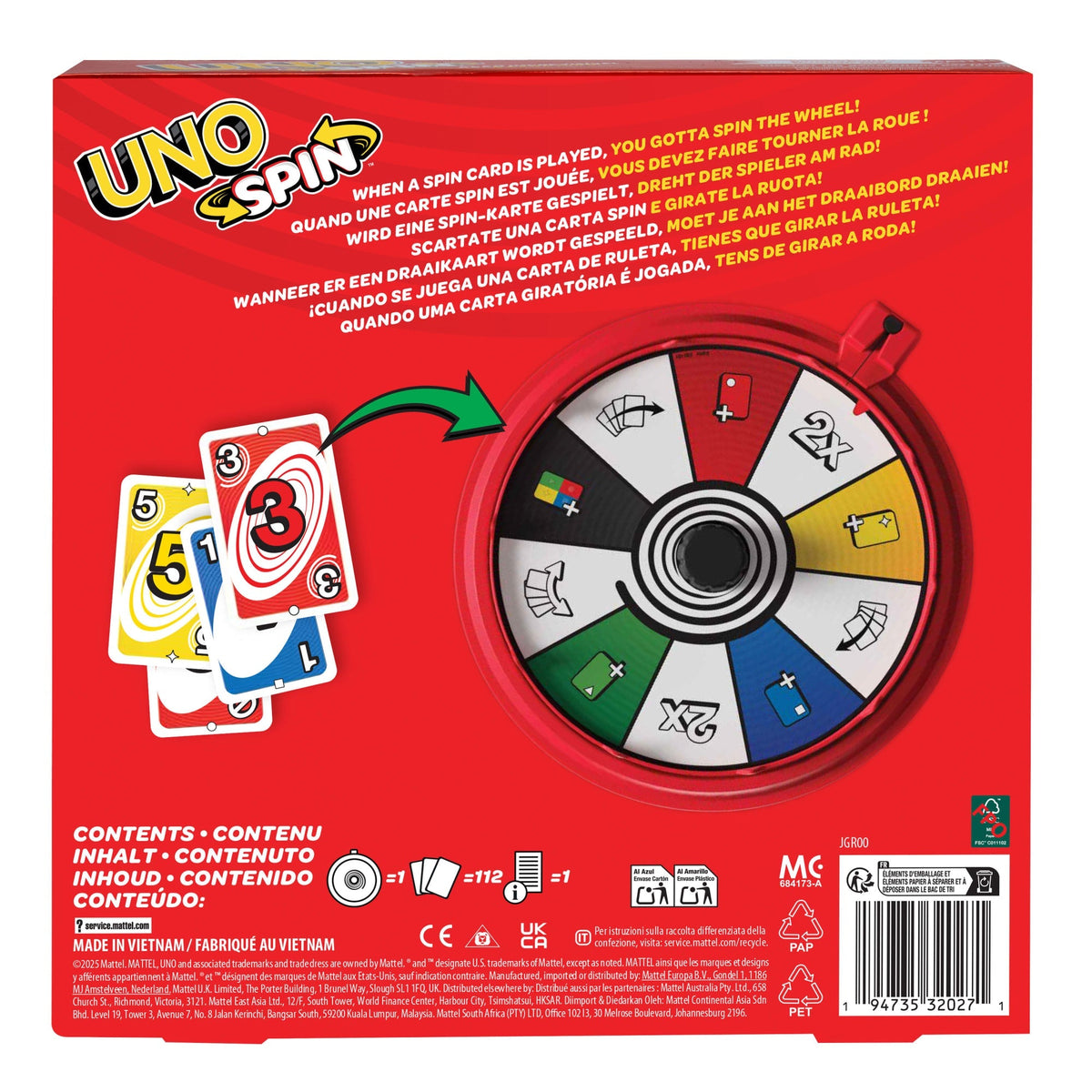 UNO Juego de Mesa Spin Nueva Edición