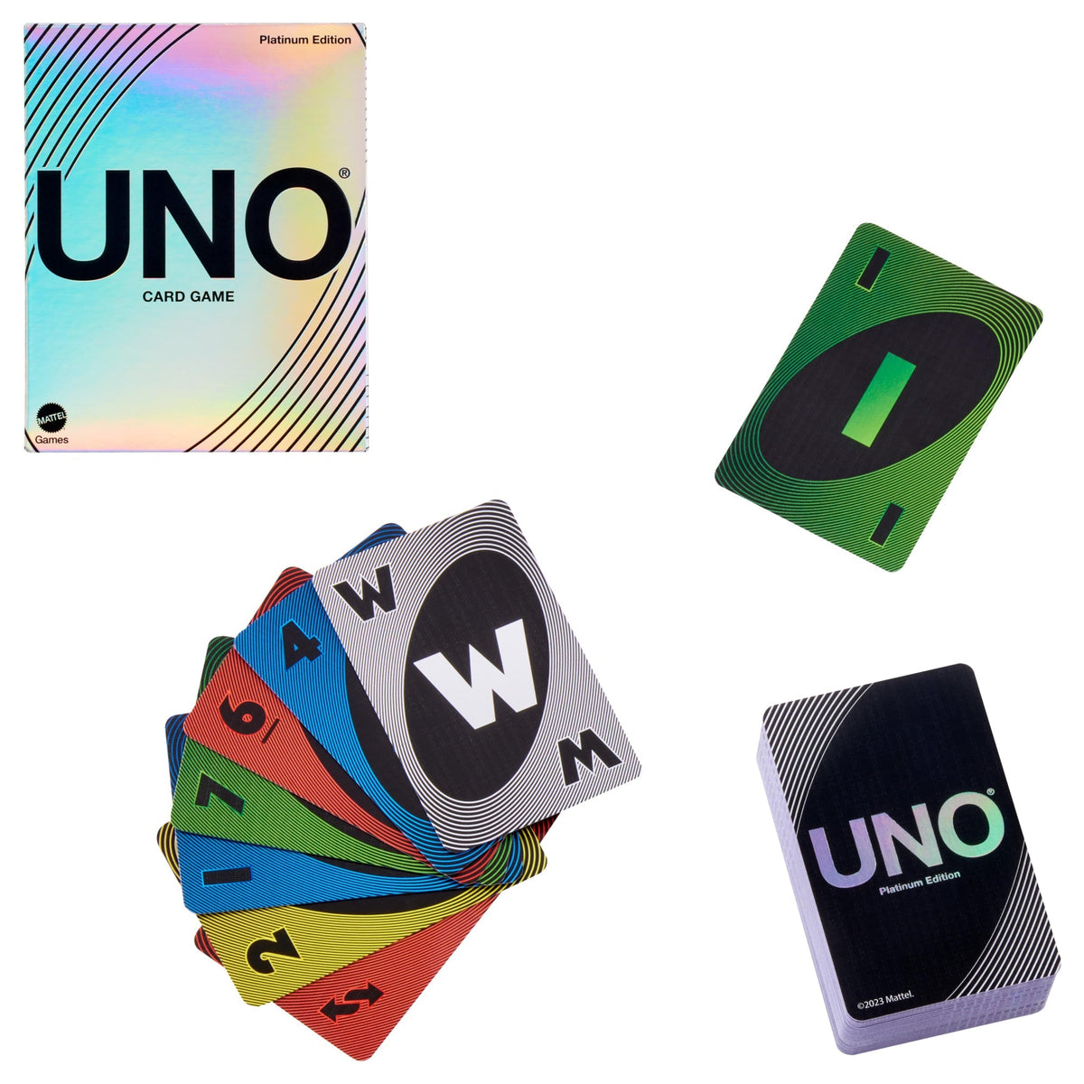 UNO Juego de Cartas Platinum