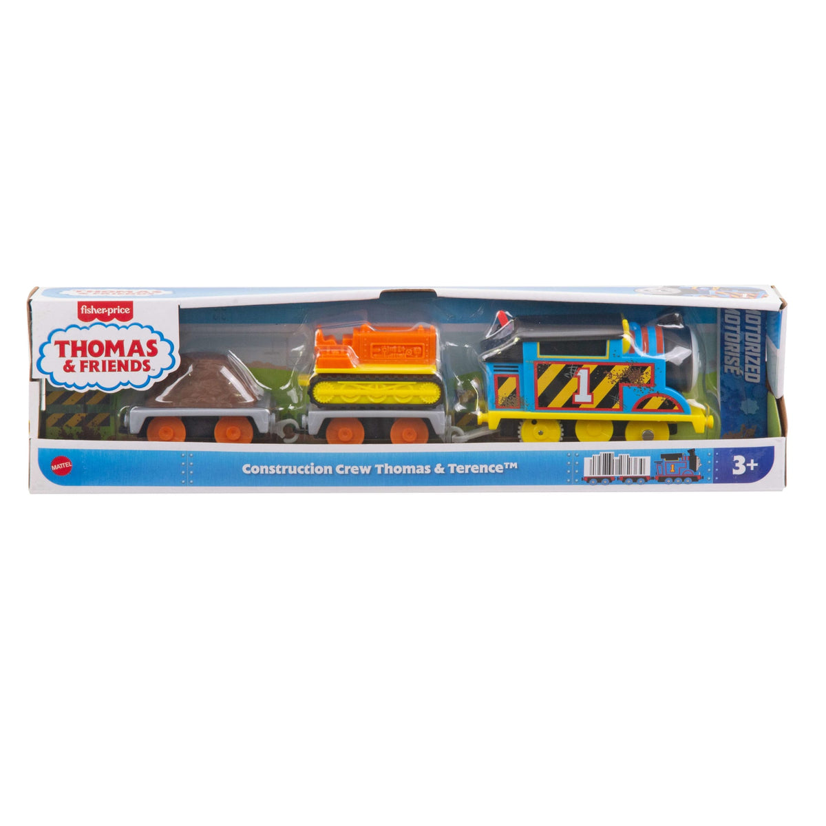 Thomas & Friends Construction Crew Thomas & Terence The Tractor Motorized Toy Train For Kids