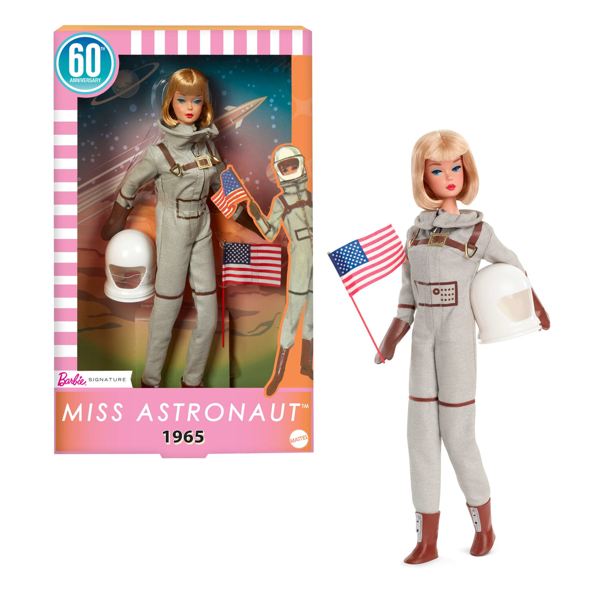 Barbie Signature Boneca de Coleção Repro - Astronaut 60th Anniversary