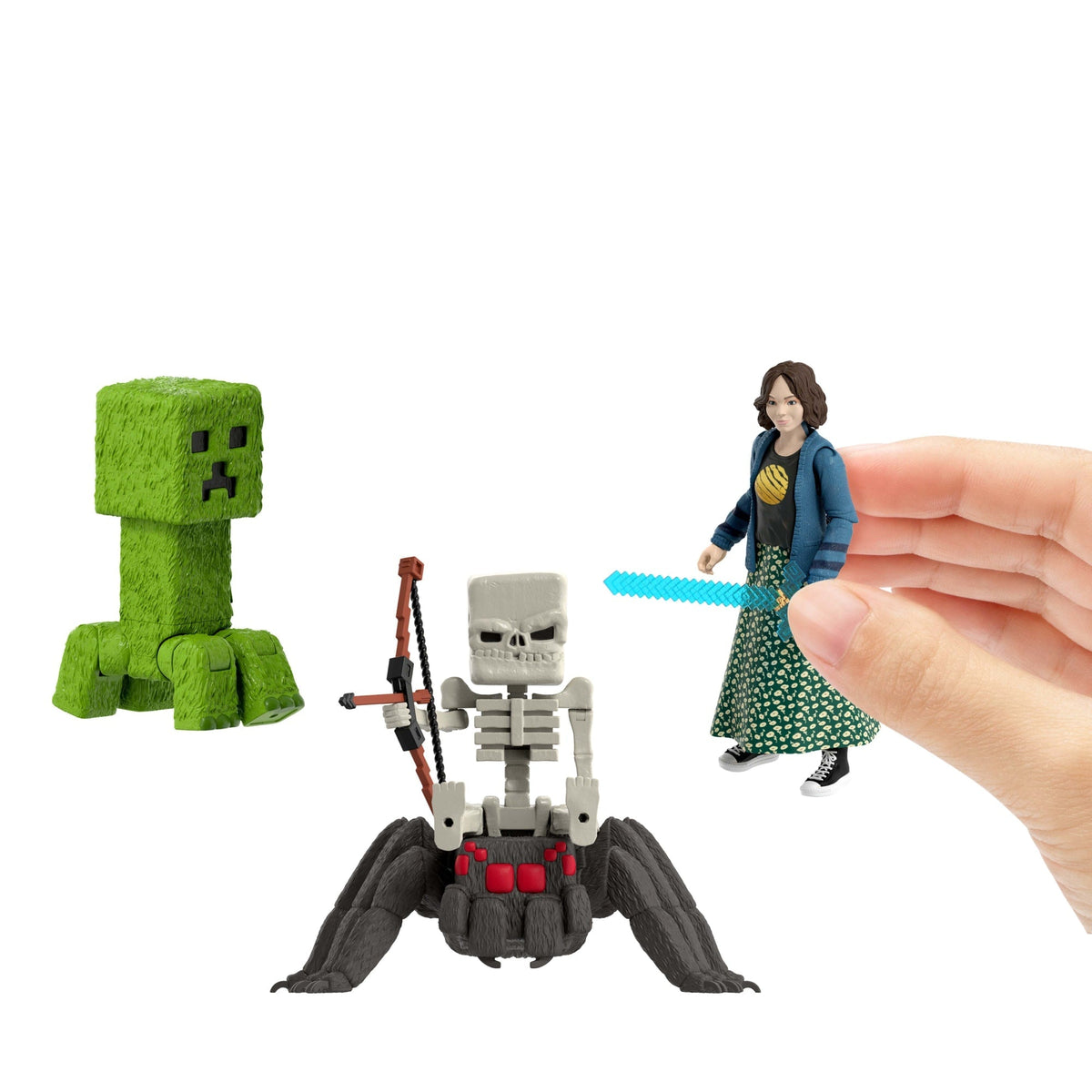 Minecraft Overworld Encounters Pack With 4 Action Figures & 3 Accessories Inspired By The Movie