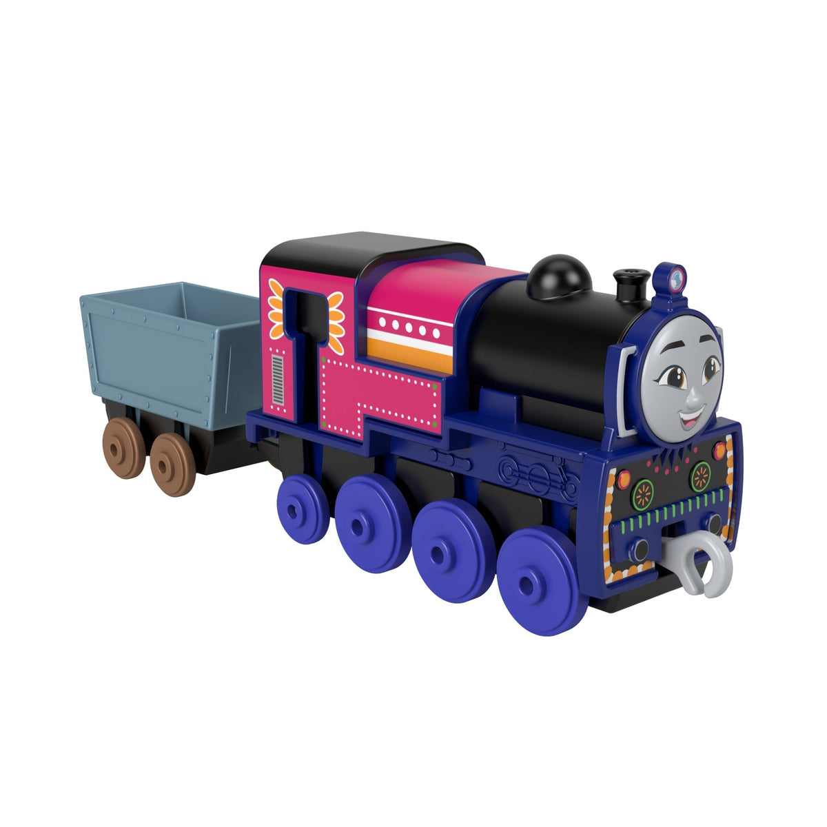 Thomas & Friends Toy Train, Ashima Diecast Push-Along Engine With Cargo, Preschool Toy