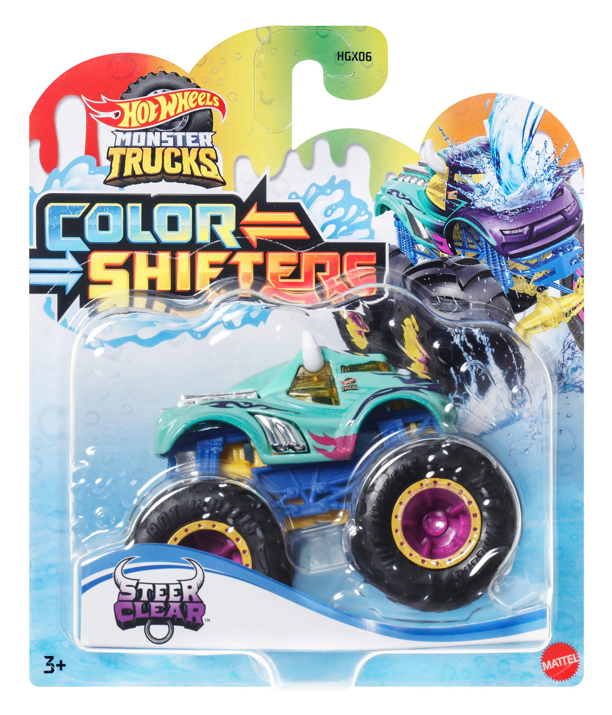 Hot Wheels Monster Trucks 1:64 Color Shifters, 1 Toy Truck For Kids