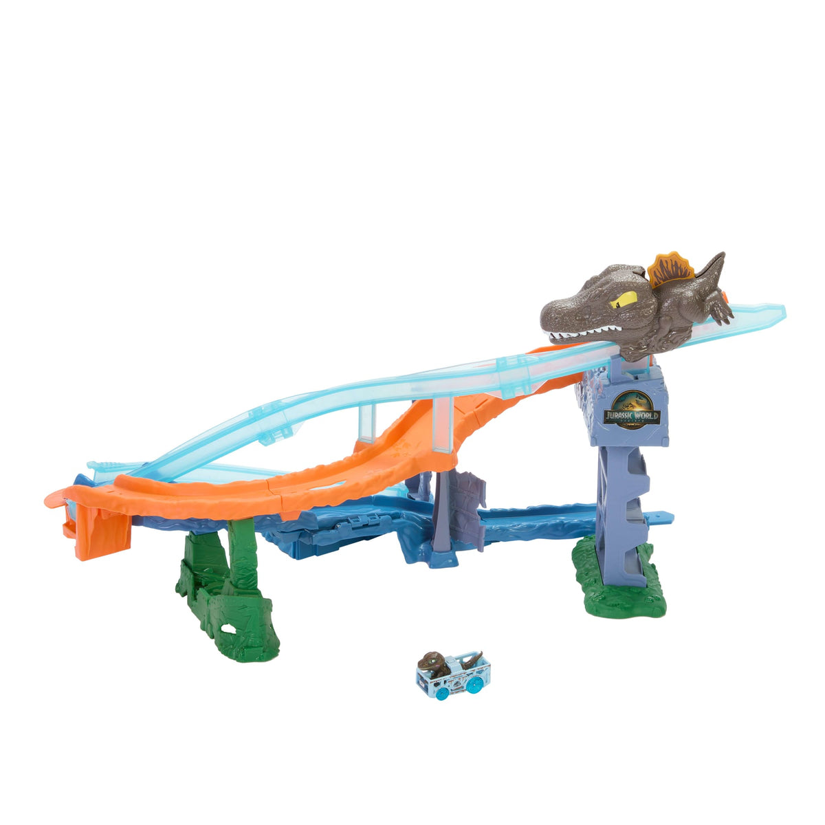 Hotwheels-Coffret Racerverse Jurassic World-Avec Dinosaure et Piste