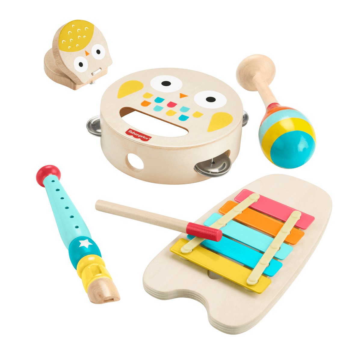 Fisher-Price  Coffret-Cadeau Musical, Instruments de Musique en Bois