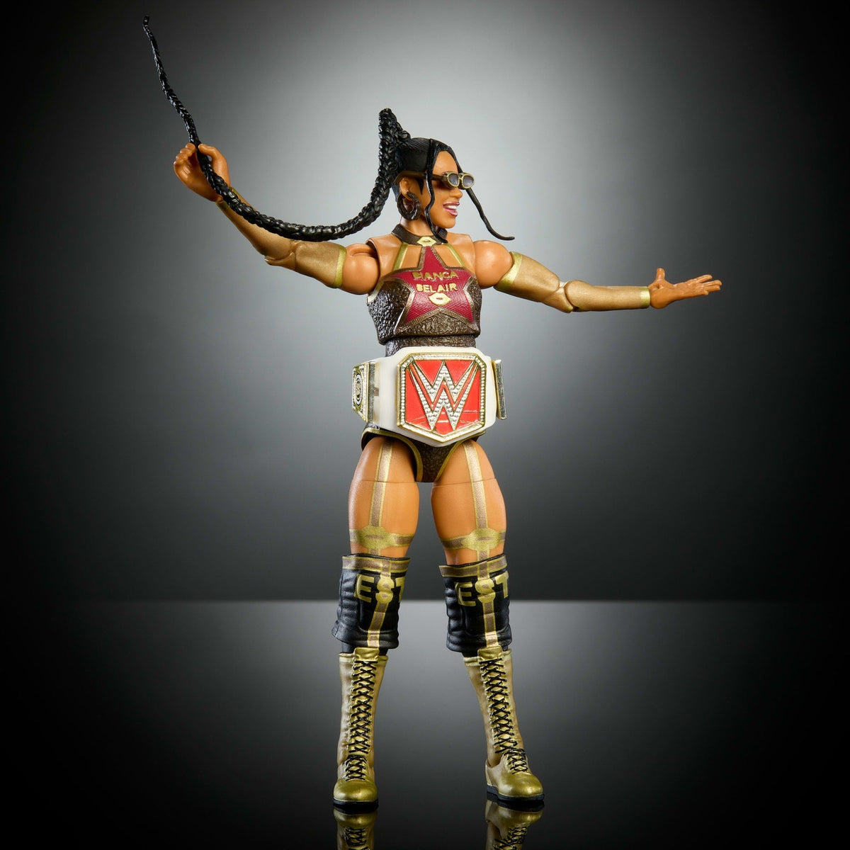 WWE Elite Collection Premium Live EVent Bianca Belair Action Figure Set, Wrestlemania Collectible