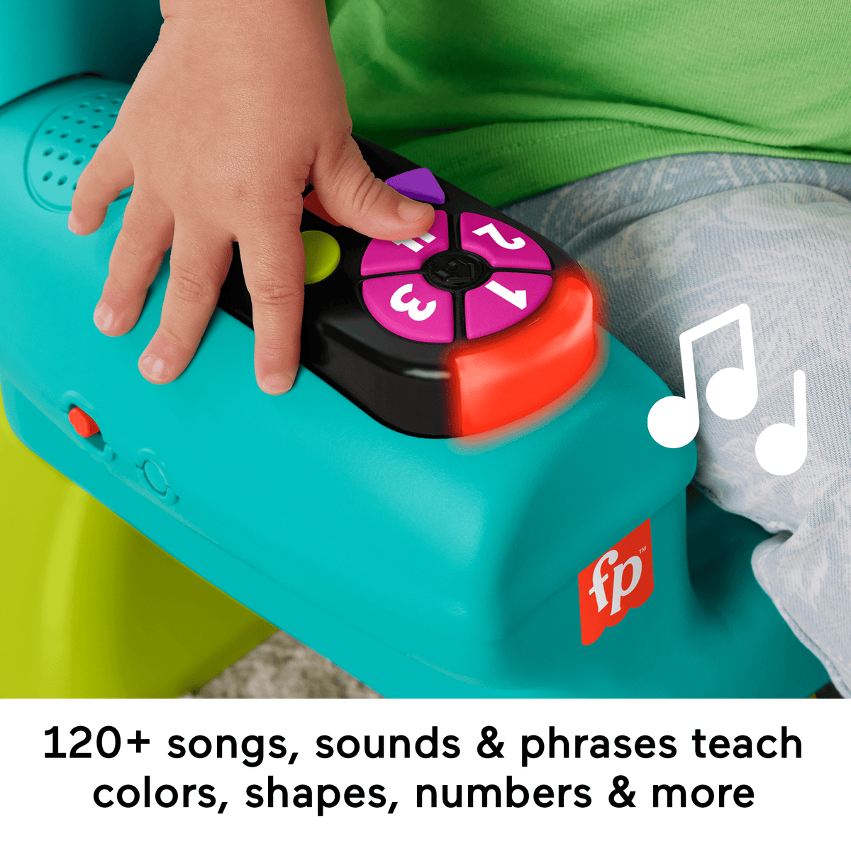 Fisher-Price Laugh & Learn Smart Stages Chair Electronic Learning Toy For Toddlers, Teal