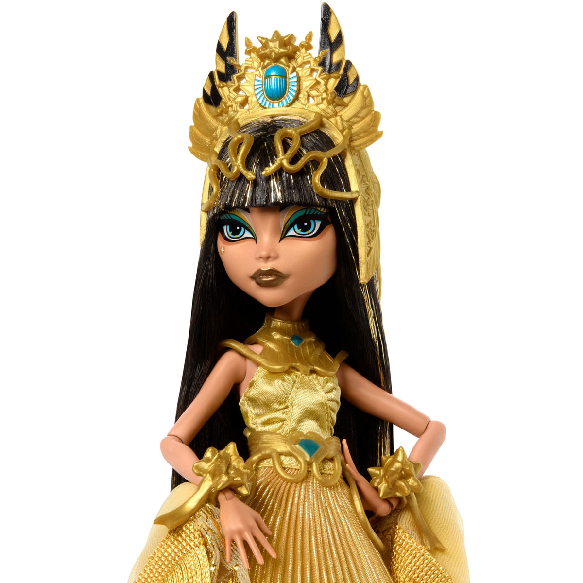 Monster High Howliday Winter Edition Cleo De Nile Collectible Doll in Golden Gown With Fringe Shawl