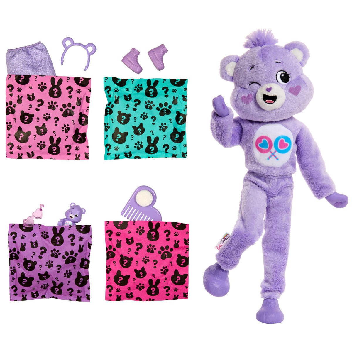 Barbie  Cutie Reveal  Care Bears  Poupée et Acc.  Costume Égalours