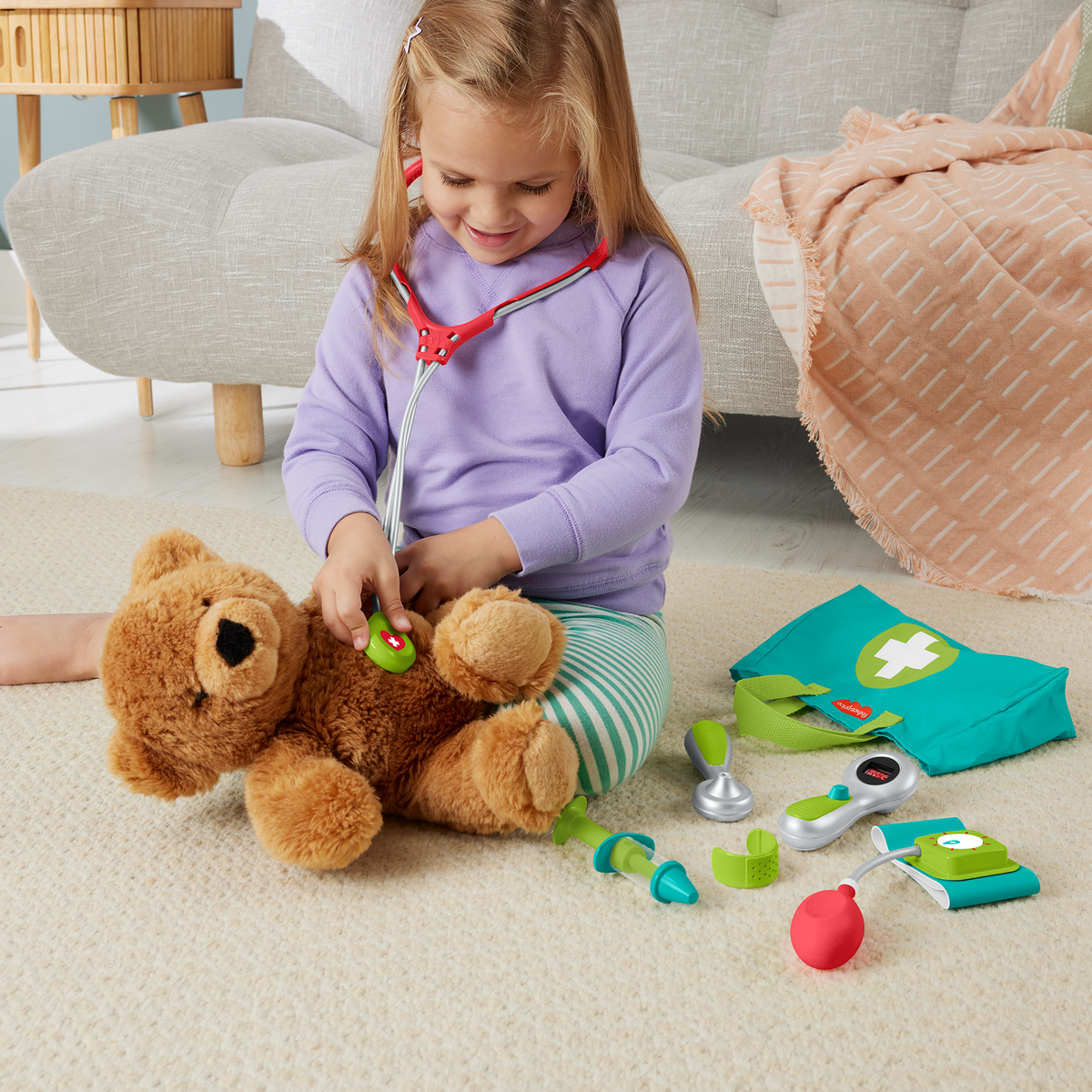 Fisher-Price  Trousse de Médecin, 7Éléments, Jeu Préscolaire