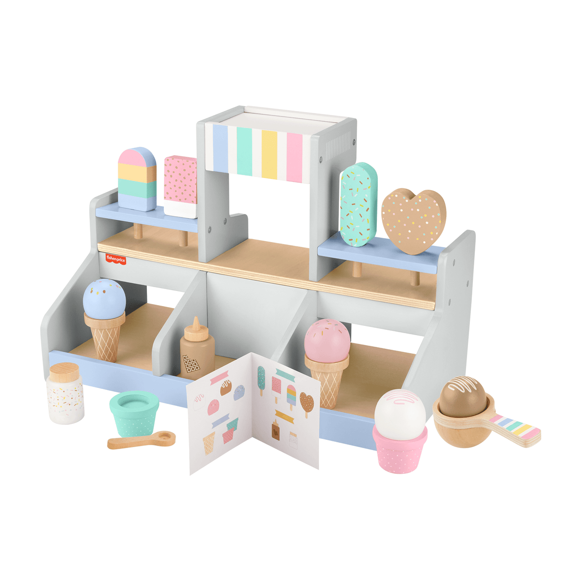 Fisher-Price Juguete para Bebés Set Mi Primera Heladería de Madera
