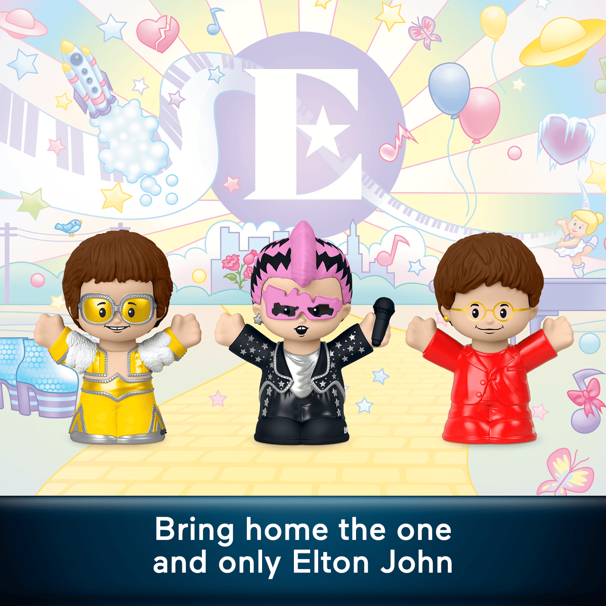 Little People Collector Elton John Special Edition Set For Adults & Fans, 3 Figures