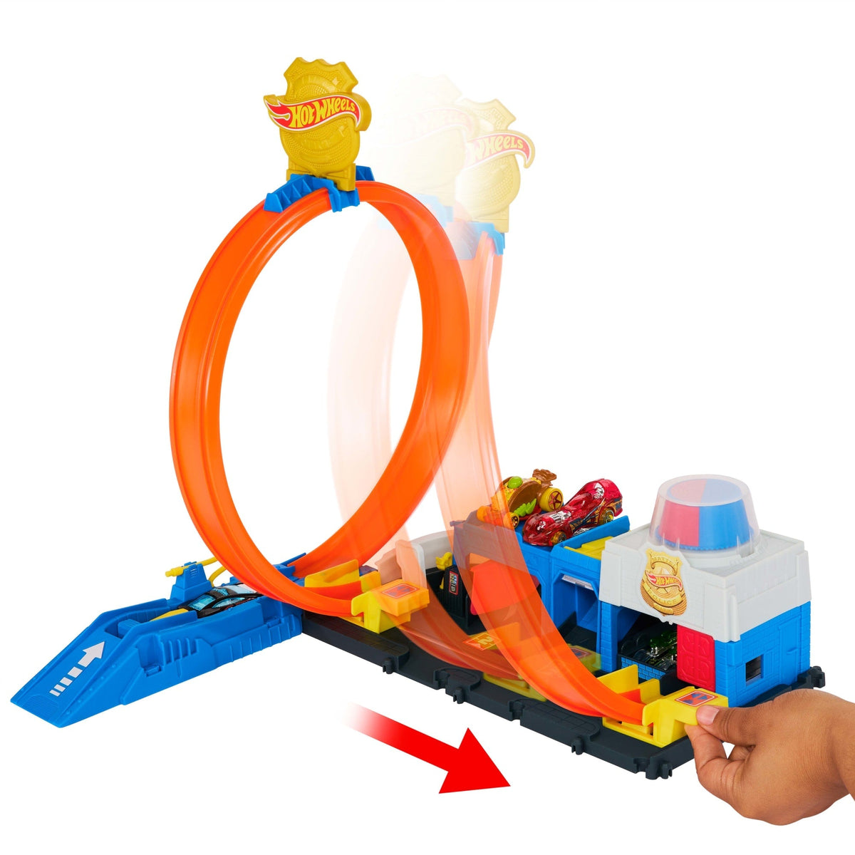 Hot Wheels  Ville  Coffret de Jeu  Super Station de Police, 1:64
