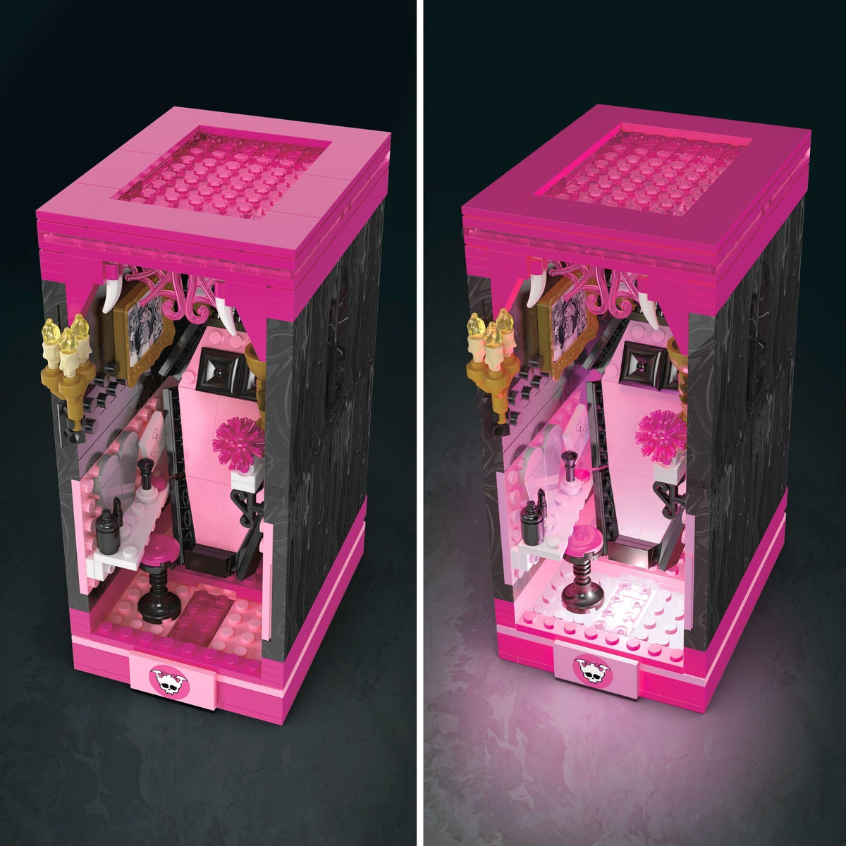 MEGA Monster High Draculaura's Boo-K Crypt Building Toy Kits (301 Pieces) For Collectors