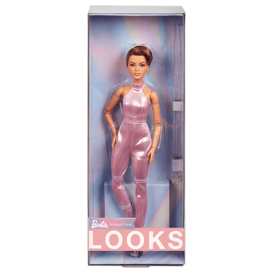 Barbie Looks No. 22 Collectible Doll With Pixie Cut And Sequined Y2K Jumpsuit