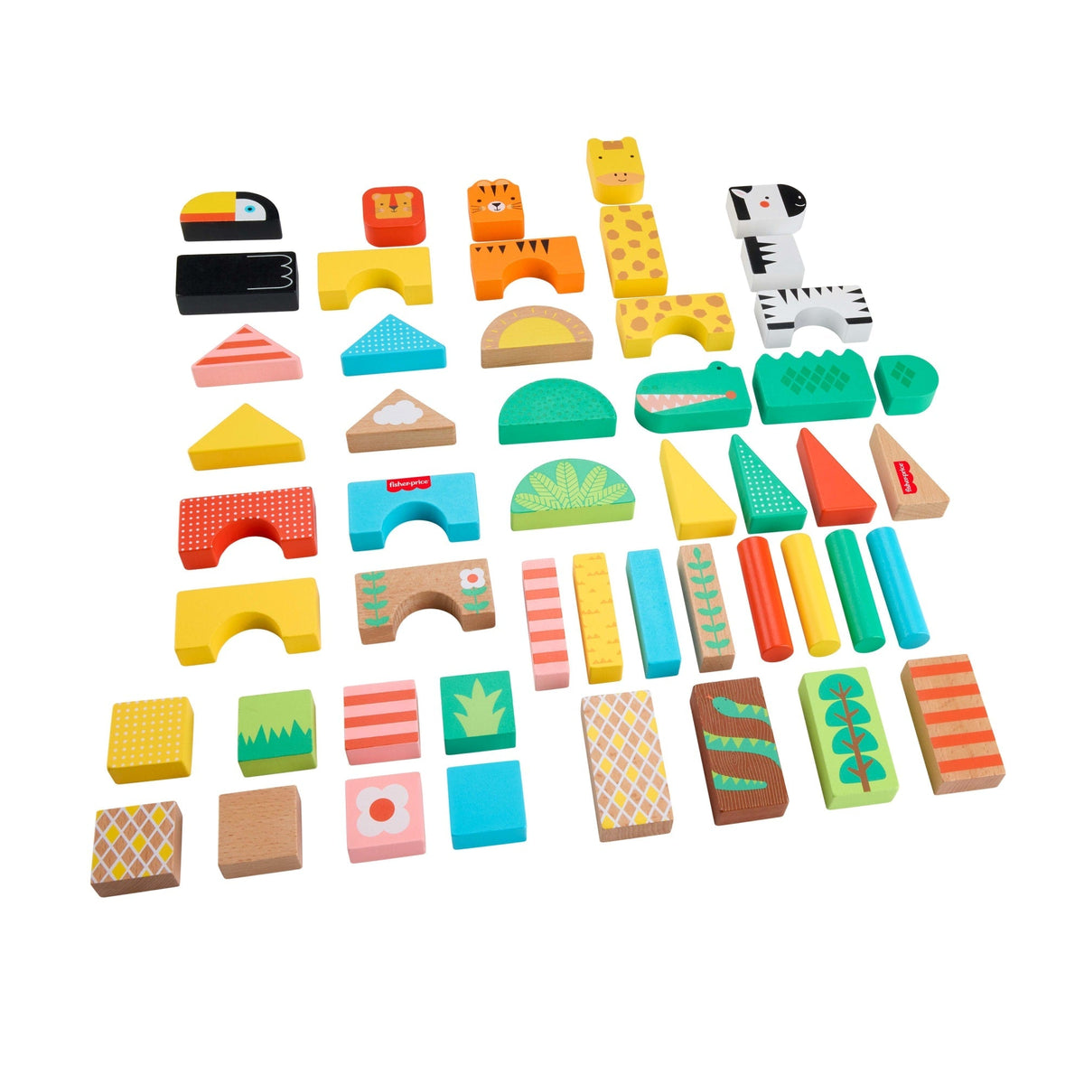 Fisher-Price Juguete para Bebés Bloques de la Jungla de Madera