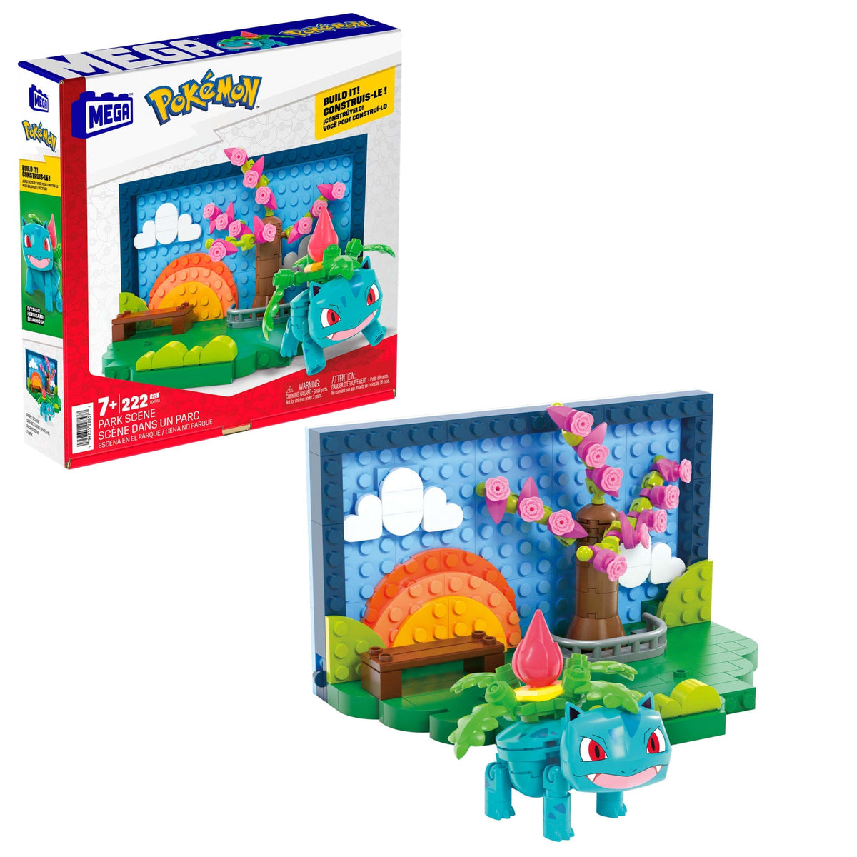 MEGA Pokémon Park Scene Building Toy Kits With 1 Action Figure (220 Pieces) For Kids