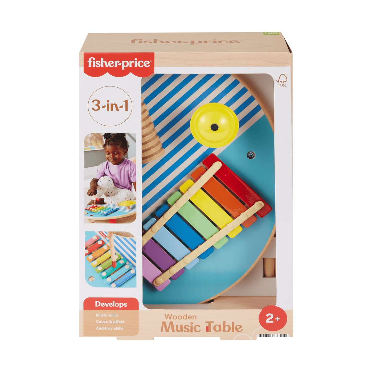 Fisher-Price Juguete para Bebés Mesa Musical de Actividades de Madera