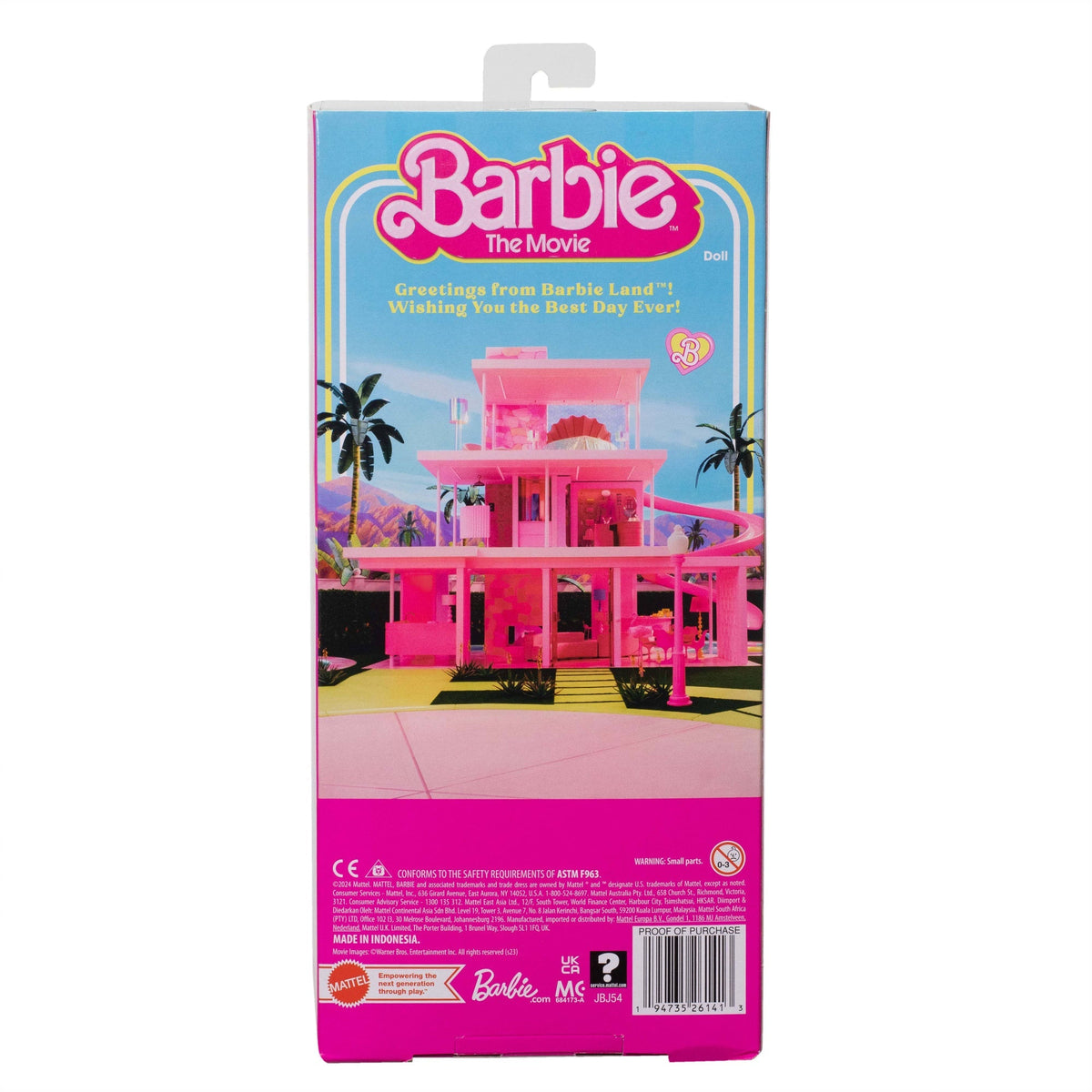 Barbie The Movie Ken Doll Wearing Pastel Striped Beach Matching Set